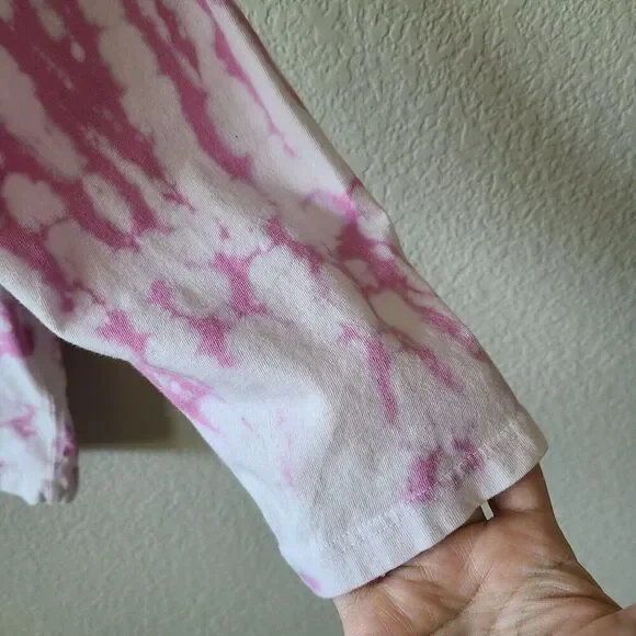 Anthropologie Free People Tie Dye T-Shirt Small Long Sleeve Tee Shirt Oversized - Picture 4 of 10